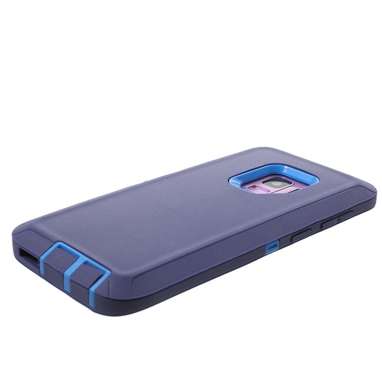 Heavy Duty Kickstand Belt Clip PC + TPU Hybrid Mobile Case for Samsung Galaxy S9 G960 - Dark Blue-7