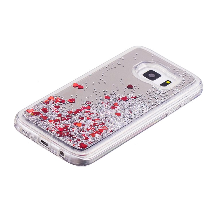 Floating Glitter Sequins Quicksand Mirror Surface TPU Mobile Cover for Samsung Galaxy S7 G930 - Silver-3