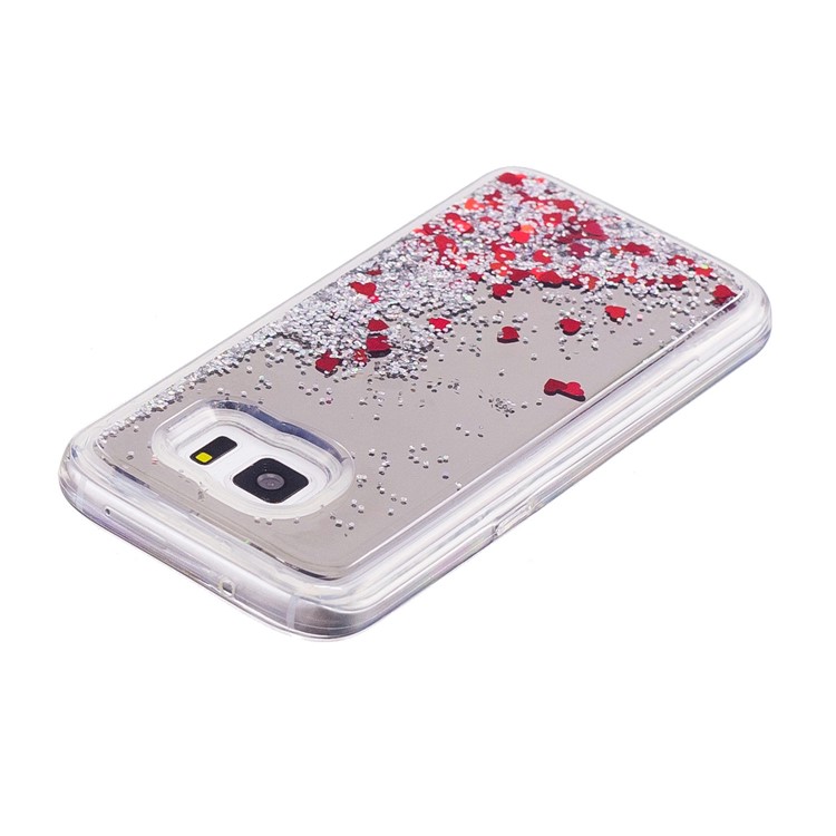 Floating Glitter Sequins Quicksand Mirror Surface TPU Mobile Cover for Samsung Galaxy S7 G930 - Silver-4