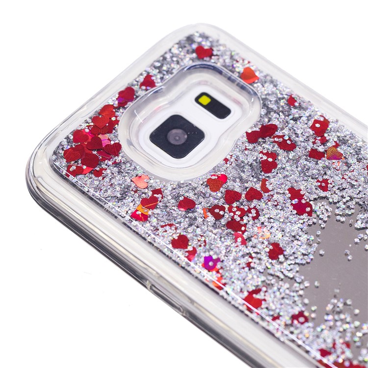 Floating Glitter Sequins Quicksand Mirror Surface TPU Mobile Cover for Samsung Galaxy S7 G930 - Silver-6