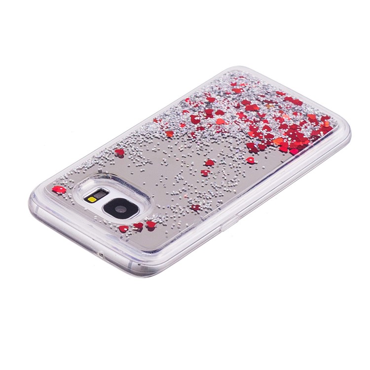Dynamic Glitter Sequins Quicksand Mirror Surface TPU Phone Casing for Samsung Galaxy S7 edge SM-G935 - Silver-4
