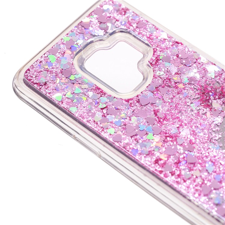 Dynamic Glitter Sequins Quicksand Mirror Surface TPU Phone Case for Samsung Galaxy S9 SM-G960 - Pink-6