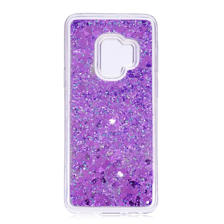 Dynamic Glitter Sequins Quicksand Mirror Surface TPU Phone Cover for Samsung Galaxy S9 SM-G960 - Purple-2