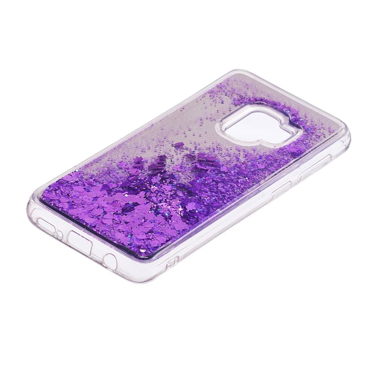 Dynamic Glitter Sequins Quicksand Mirror Surface TPU Phone Cover for Samsung Galaxy S9 SM-G960 - Purple-3