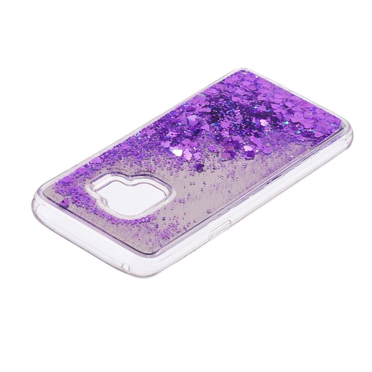 Dynamic Glitter Sequins Quicksand Mirror Surface TPU Phone Cover for Samsung Galaxy S9 SM-G960 - Purple-4