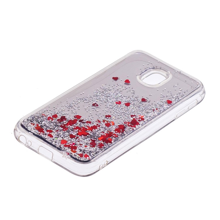Floating Glitter Sequins Quicksand Mirror Surface TPU Cover for Samsung Galaxy J3 (2017) EU Version / J3 Pro (2017) - Silver-3