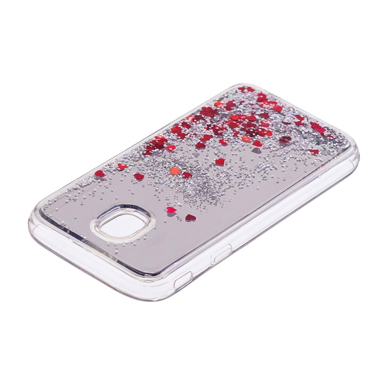 Floating Glitter Sequins Quicksand Mirror Surface TPU Cover for Samsung Galaxy J3 (2017) EU Version / J3 Pro (2017) - Silver-4