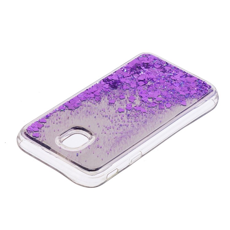 Floating Glitter Sequins Quicksand Mirror Surface TPU Shell for Samsung Galaxy J3 (2017) EU Version / J3 Pro (2017) - Purple-4