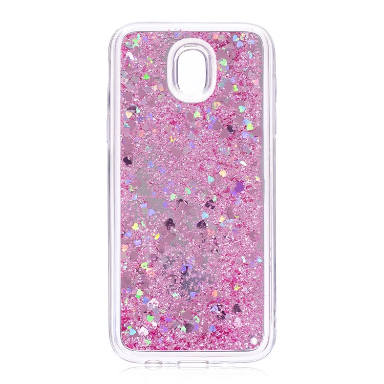 Dynamic Glitter Sequins Quicksand Mirror Surface TPU Mobile Case for Samsung Galaxy J5 (2017) EU Version / J5 Pro (2017) - Pink-2