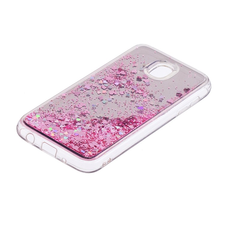Dynamic Glitter Sequins Quicksand Mirror Surface TPU Mobile Case for Samsung Galaxy J5 (2017) EU Version / J5 Pro (2017) - Pink-3