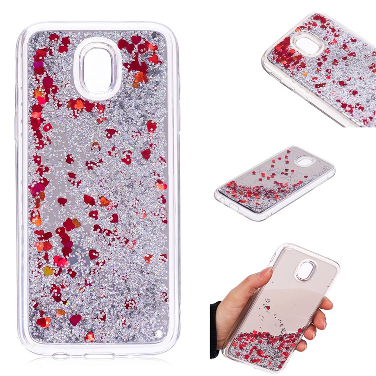 Dynamic Glitter Sequins Quicksand Mirror Surface TPU Mobile Cover for Samsung Galaxy J5 (2017) EU Version / J5 Pro (2017) - Silver-1