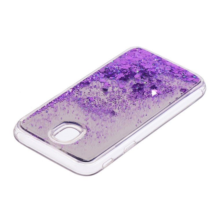 Lantejoulas Glitter Dinâmicas Superfície Do Espelho De Areia Rápida Capa Móvel TPU Para Samsung Galaxy J5 (2017) Versão Da UE / J5 Pro (2017) - Roxa-4