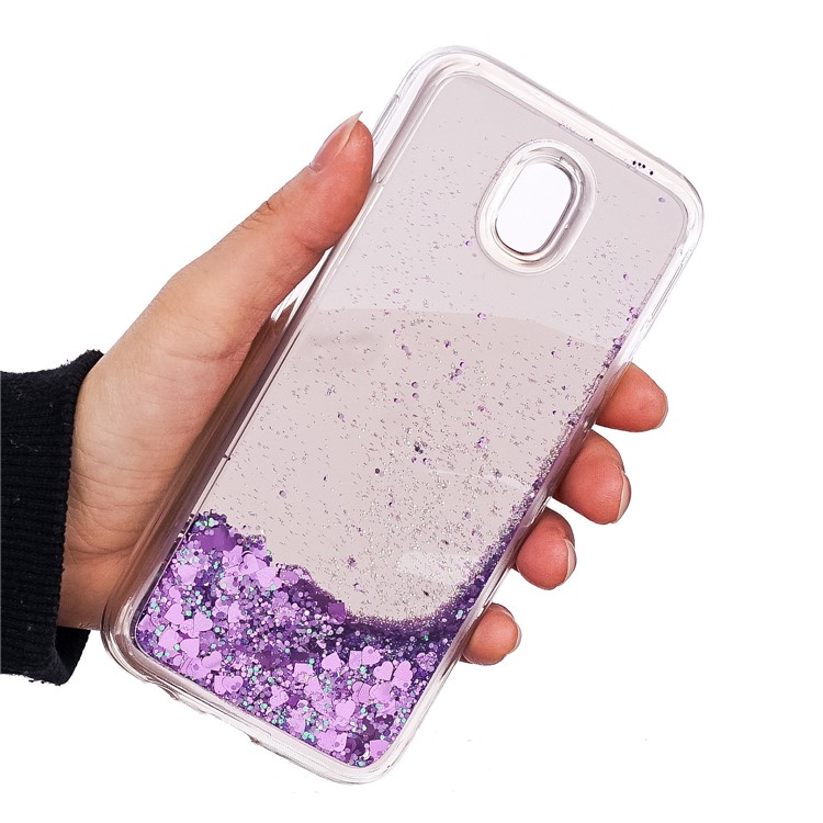 Lantejoulas Glitter Dinâmicas Superfície Do Espelho De Areia Rápida Capa Móvel TPU Para Samsung Galaxy J5 (2017) Versão Da UE / J5 Pro (2017) - Roxa-5