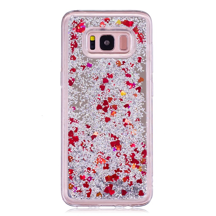 Dynamic Glitter Sequins Quicksand Mirror Surface TPU Case for Samsung Galaxy S8 SM-G950 - Silver-2