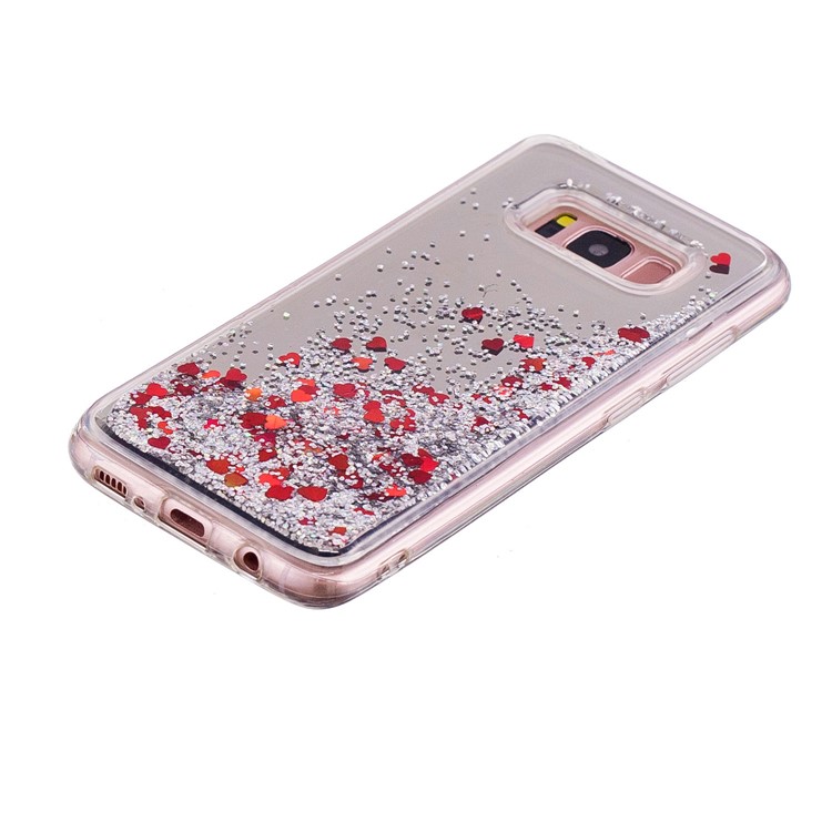 Dynamic Glitter Sequins Quicksand Mirror Surface TPU Case for Samsung Galaxy S8 SM-G950 - Silver-3