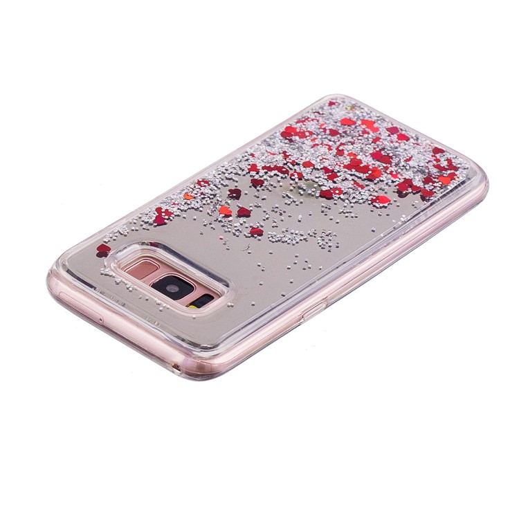 Dynamic Glitter Sequins Quicksand Mirror Surface TPU Case for Samsung Galaxy S8 SM-G950 - Silver-4