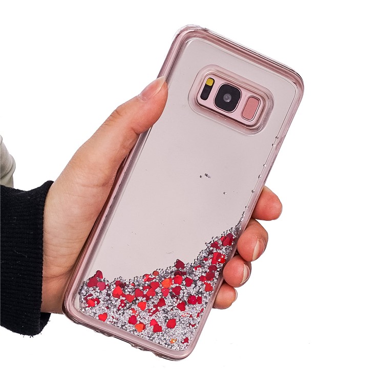 Dynamic Glitter Sequins Quicksand Mirror Surface TPU Case for Samsung Galaxy S8 SM-G950 - Silver-5