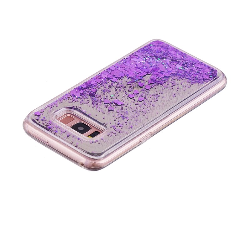 Dynamic Glitter Sequins Quicksand Mirror Surface TPU Cover for Samsung Galaxy S8 SM-G950 - Purple-4