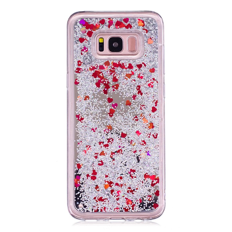 Dynamic Glitter Sequins Quicksand Mirror Surface TPU Mobile Phone Shell for Samsung Galaxy S8 Plus SM-G955 - Silver-2