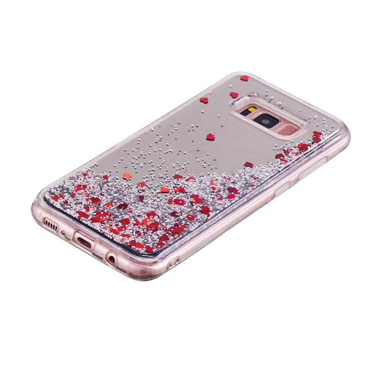 Dynamic Glitter Sequins Quicksand Mirror Surface TPU Mobile Phone Shell for Samsung Galaxy S8 Plus SM-G955 - Silver-3