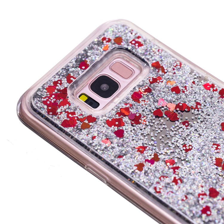 Dynamic Glitter Sequins Quicksand Mirror Surface TPU Mobile Phone Shell for Samsung Galaxy S8 Plus SM-G955 - Silver-6