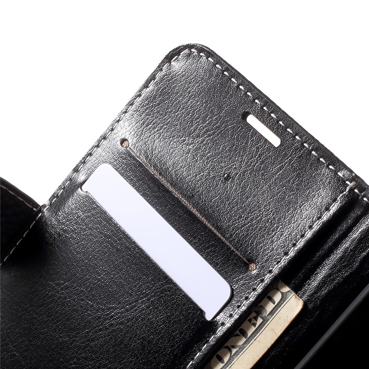 Litchi Texture Wallet Stand Leather Phone Case for Samsung Galaxy J3 (2017) EU Version/J3 Pro (2017) - Black-7