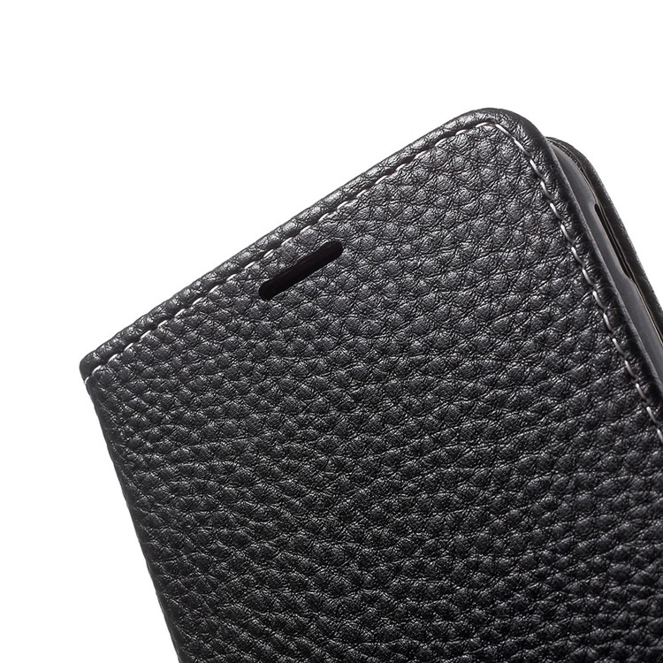 Litchi Texture Wallet Stand Leather Phone Case for Samsung Galaxy J3 (2017) EU Version/J3 Pro (2017) - Black-9
