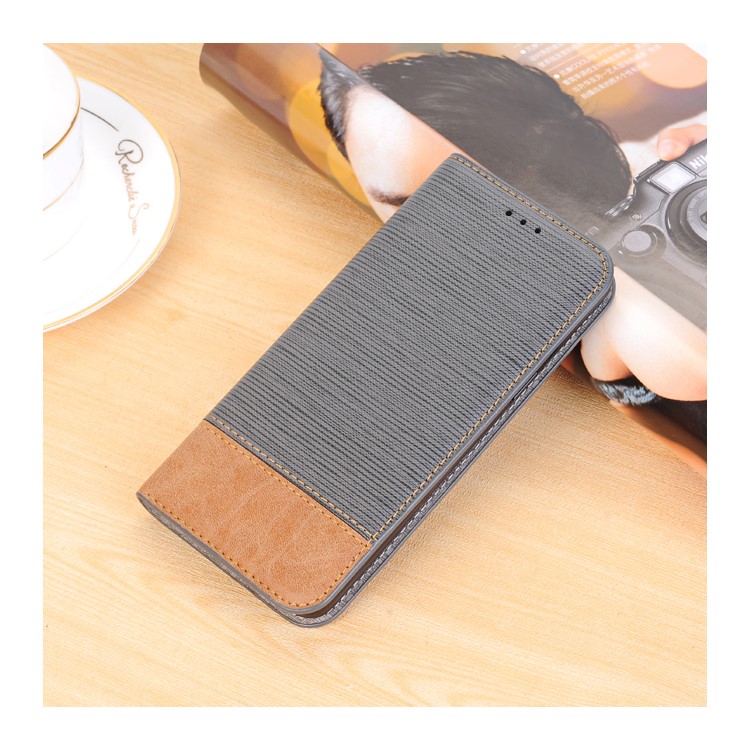 Toothpick Texture PU Leather Flip Stand Wallet Phone Case for Samsung Galaxy S9 SM-G960 - Grey-2