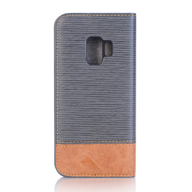 Toothpick Texture PU Leather Flip Stand Wallet Phone Case for Samsung Galaxy S9 SM-G960 - Grey-5