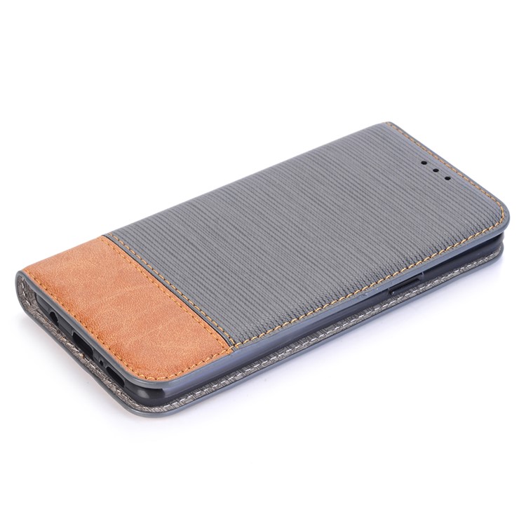 Toothpick Texture PU Leather Flip Stand Wallet Phone Case for Samsung Galaxy S9 SM-G960 - Grey-6