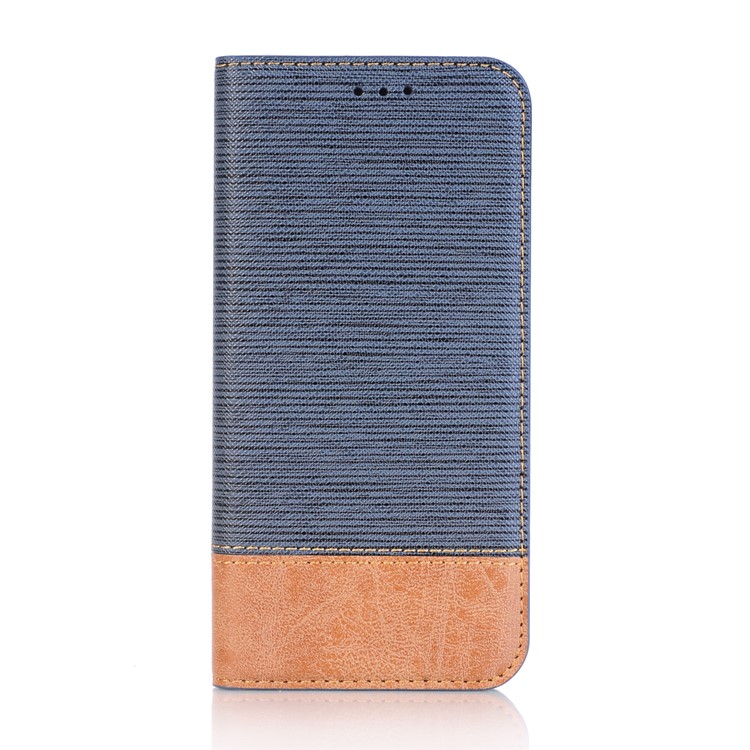 Toothpick Texture PU Leather Flip Stand Wallet Phone Cover for Samsung Galaxy S9 SM-G960 - Blue-1