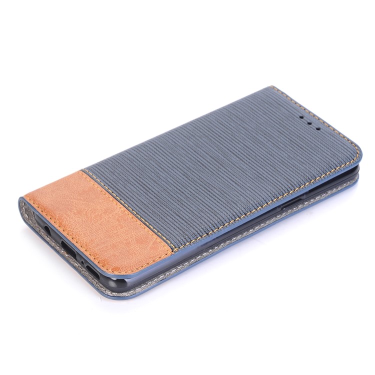 Toothpick Texture PU Leather Flip Stand Wallet Phone Cover for Samsung Galaxy S9 SM-G960 - Blue-5