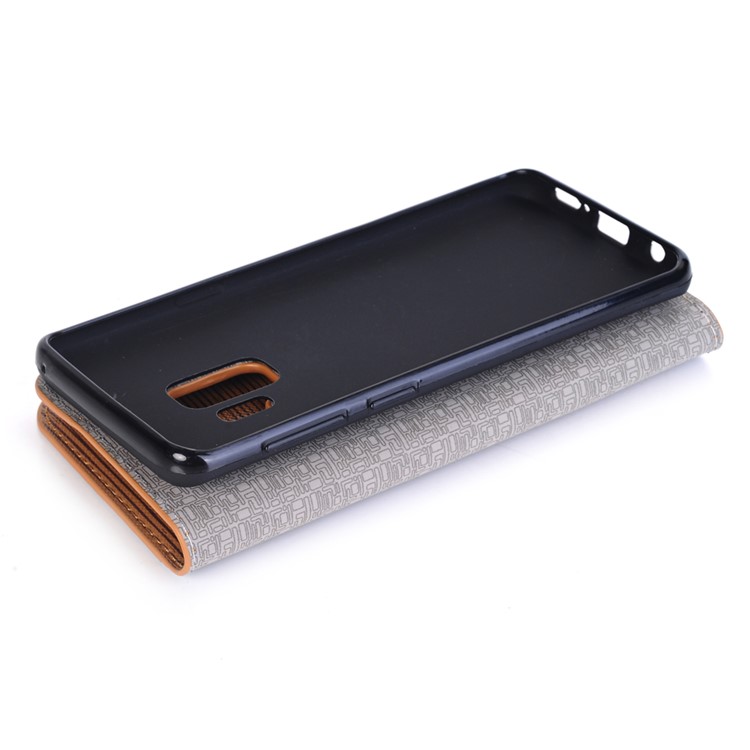 Toothpick Texture PU Leather Flip Wallet Stand Case Cover for Samsung Galaxy S9 SM-G960 - Brown-7