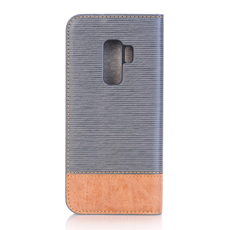 Toothpick Texture Flip Leather Wallet Case with Stand for Samsung Galaxy S9+ SM-G965 - Grey-4