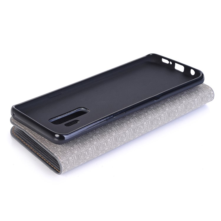 Toothpick Texture Flip Leather Wallet Case with Stand for Samsung Galaxy S9+ SM-G965 - Grey-7