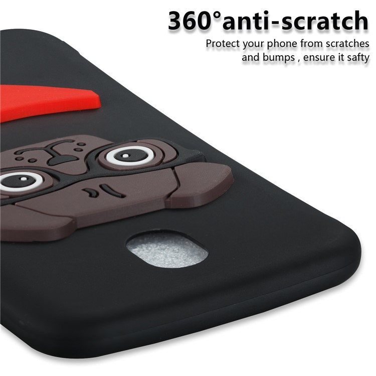 Lovely 3D Dog Pattern TPU Case for Samsung Galaxy J7 Pro (2017) / J7 (2017) EU Version - Black-2