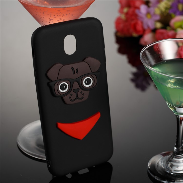 Lovely 3D Dog Pattern TPU Case for Samsung Galaxy J7 Pro (2017) / J7 (2017) EU Version - Black-4