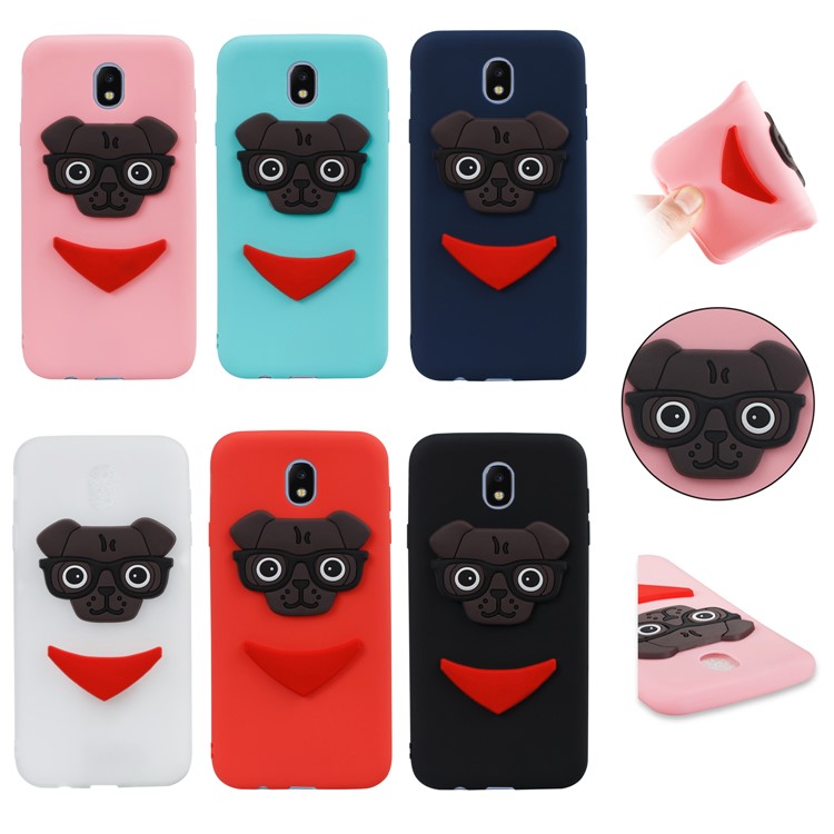 Lovely 3D Dog Pattern TPU Case for Samsung Galaxy J7 Pro (2017) / J7 (2017) EU Version - Black-7