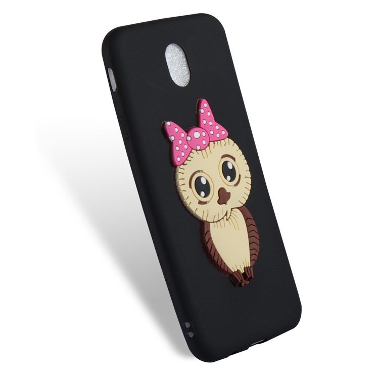 Cute 3D Owl with Bowknot Pattern TPU Case for Samsung Galaxy J7 Pro (2017) / J7 (2017) EU Version - Black-5