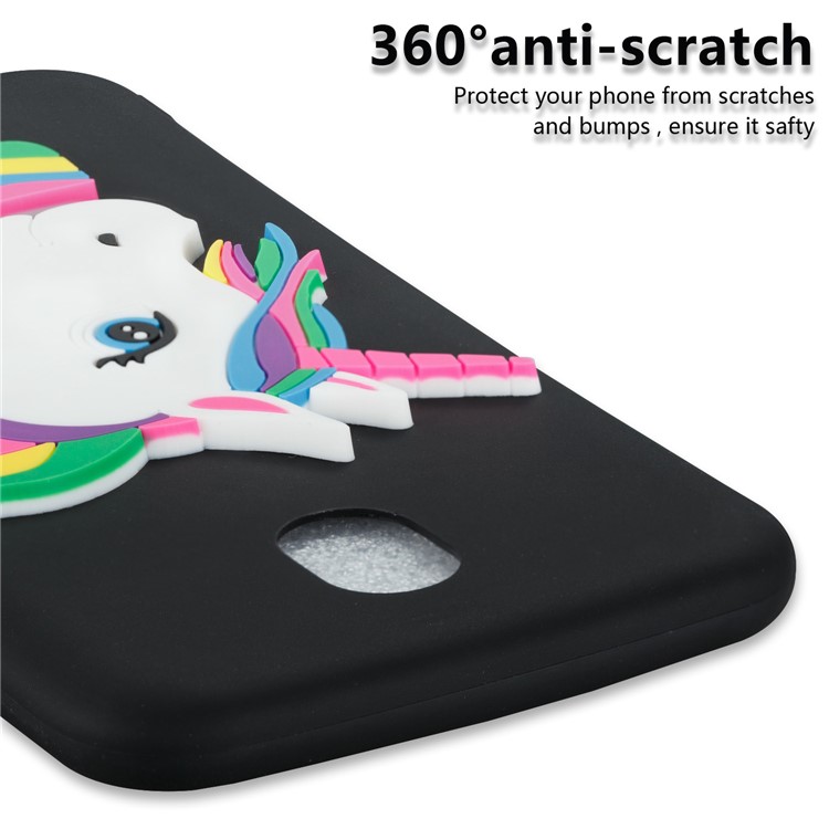 Lovely 3D Unicorn Pattern TPU Case for Samsung Galaxy J7 Pro (2017) / J7 (2017) EU Version - Black-2