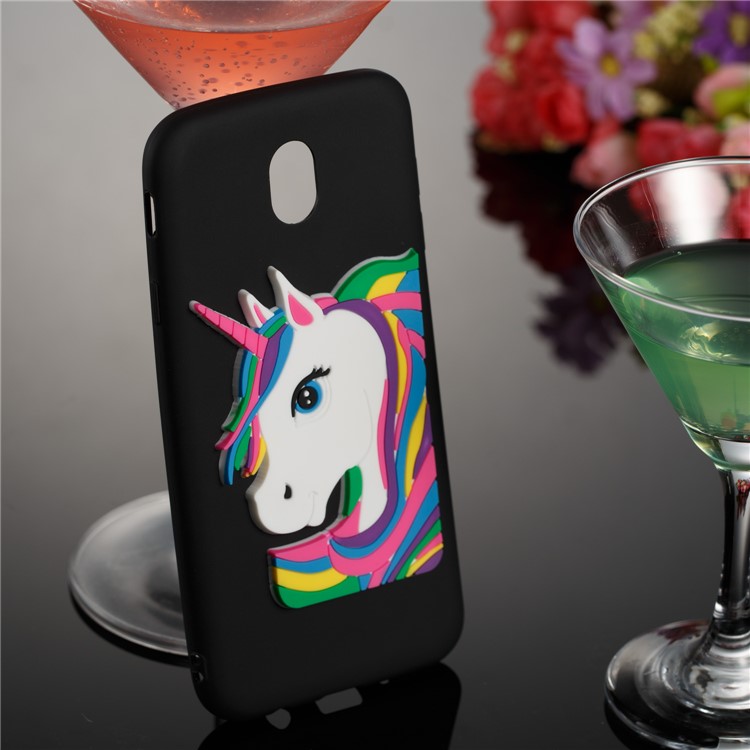 Lovely 3D Unicorn Pattern TPU Case for Samsung Galaxy J7 Pro (2017) / J7 (2017) EU Version - Black-4