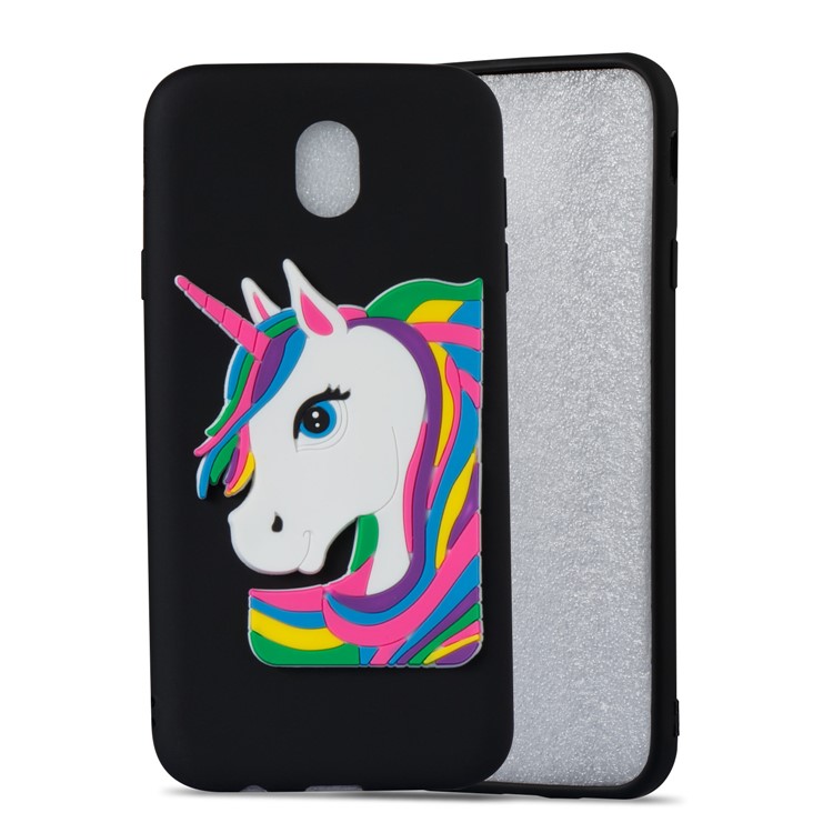 Lovely 3D Unicorn Pattern TPU Case for Samsung Galaxy J7 Pro (2017) / J7 (2017) EU Version - Black-5