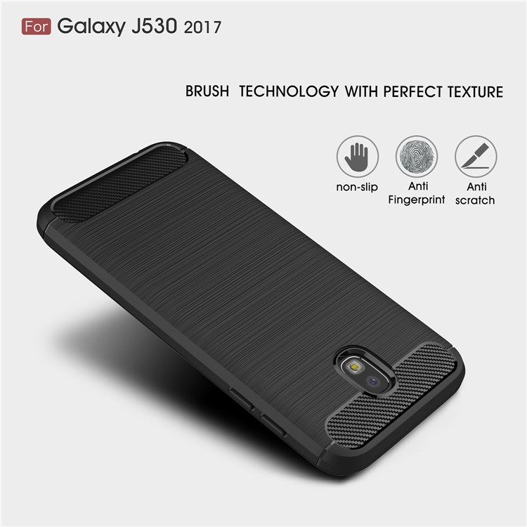 50Pcs/Set Carbon Fibre Brushed TPU Cases for Samsung Galaxy J5 (2017) EU Version - Black-3