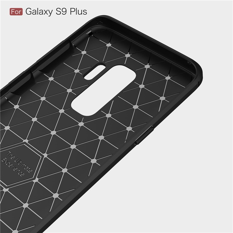 50PCS/Lot Carbon Fibre Brushed TPU Case for Samsung Galaxy S9+ SM-G965 - Black-5