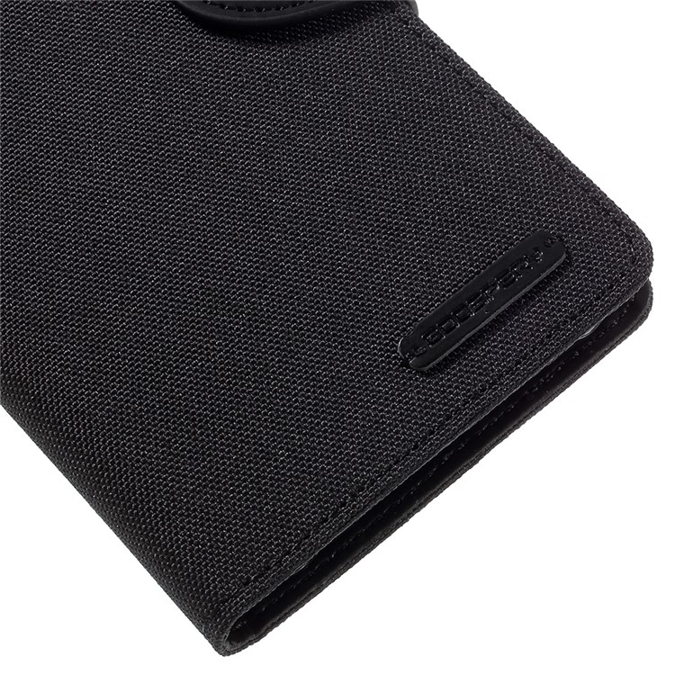 MERCURY GOOSPERY Canvas Leather Cover for Samsung Galaxy J7 SM-J700F - Black-8