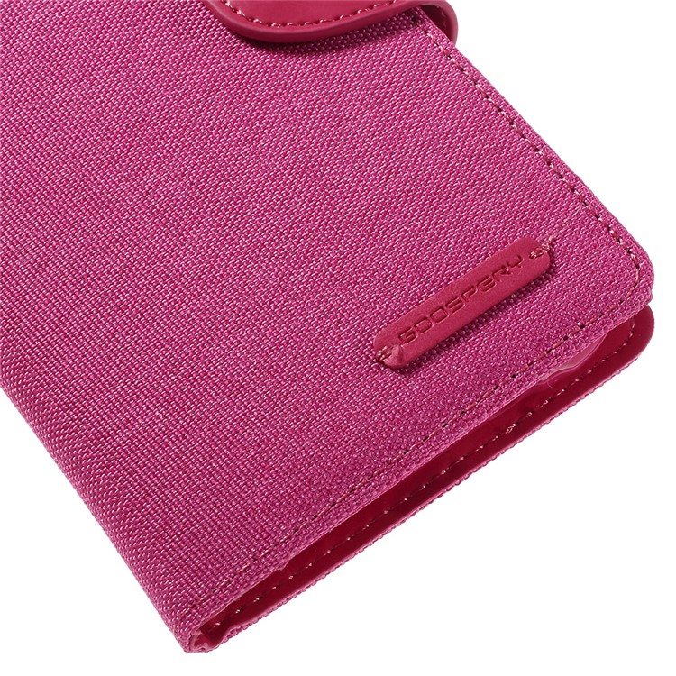 MERCURY GOOSPERY Canvas Leather Wallet Case for Samsung Galaxy J7 SM-J700F - Rose-8