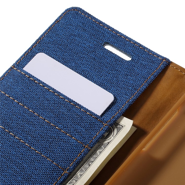 MERCURY GOOSPERY Canvas Leather Cover for Samsung Galaxy J7 SM-J700F - Light Blue-7