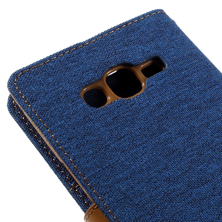 MERCURY GOOSPERY Canvas Leather Cover for Samsung Galaxy J7 SM-J700F - Light Blue-9