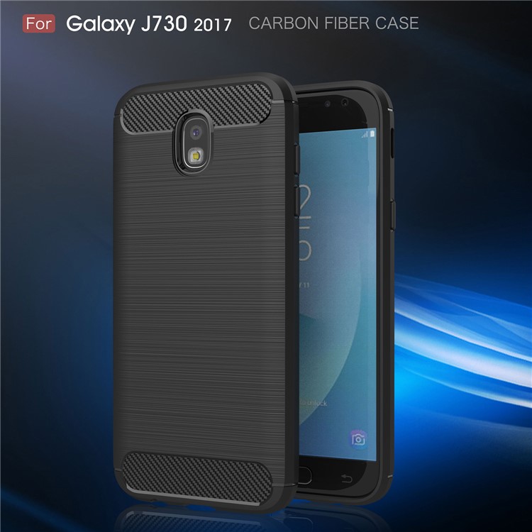 50Pcs/Set Carbon Fiber Texture Brushed TPU Case for Samsung Galaxy J7 (2017) EU Version / J7 Pro (2017) - Black-2