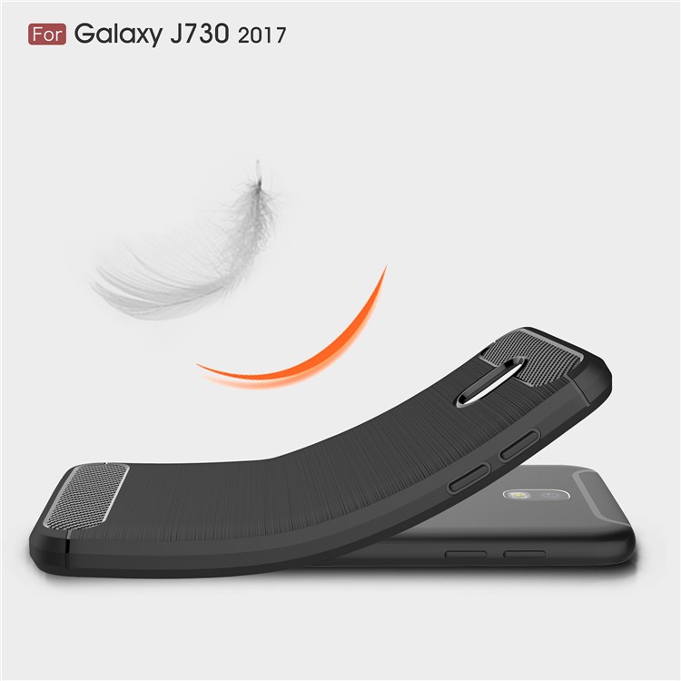 50Pcs/Set Carbon Fiber Texture Brushed TPU Case for Samsung Galaxy J7 (2017) EU Version / J7 Pro (2017) - Black-7